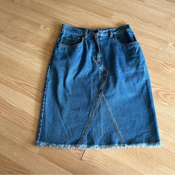 bill blass Dresses & Skirts - Vintage Bill Blass Denim Midi Skirt Size 6